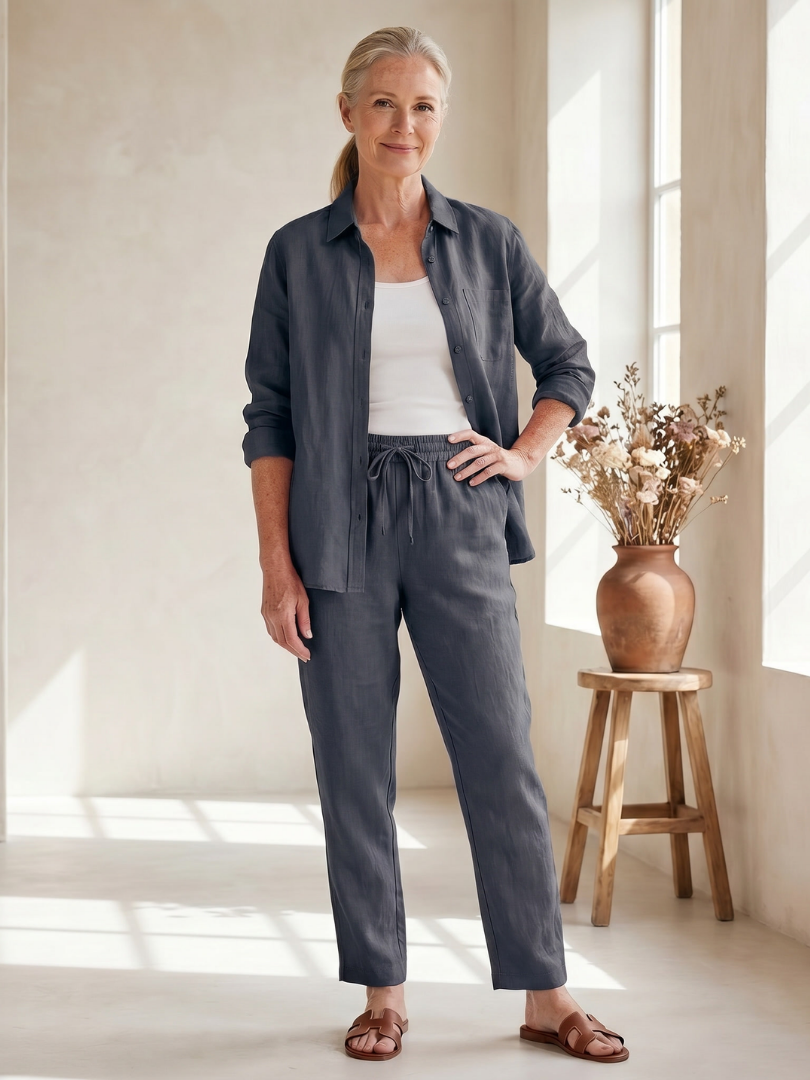 Noor | Langarmshirt mit tapered Pants Set