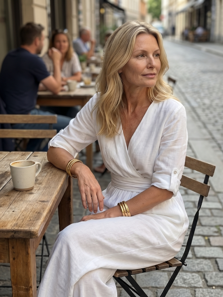 Wanda | Kreuz-Front Weitbeiniger Jumpsuit