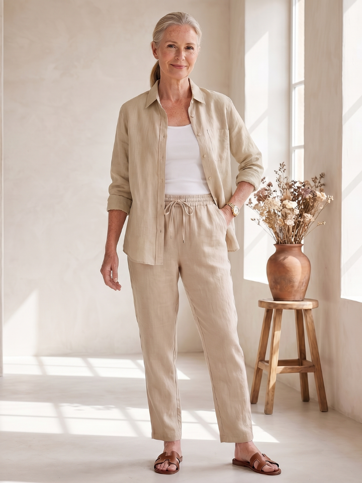 Noor | Langarmshirt mit tapered Pants Set