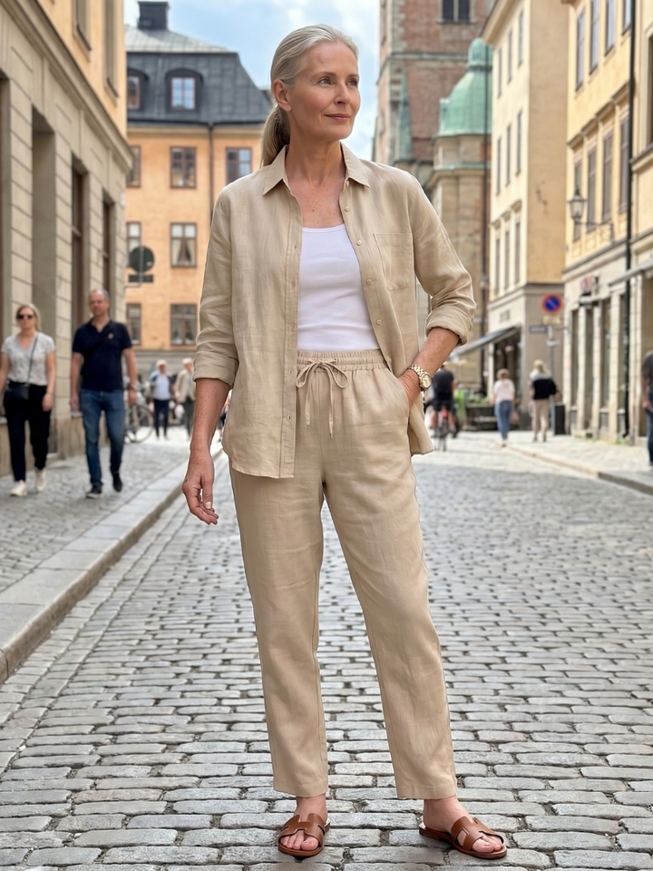 Noor | Langarmshirt mit tapered Pants Set