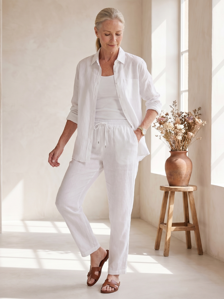 Noor | Langarmshirt mit tapered Pants Set