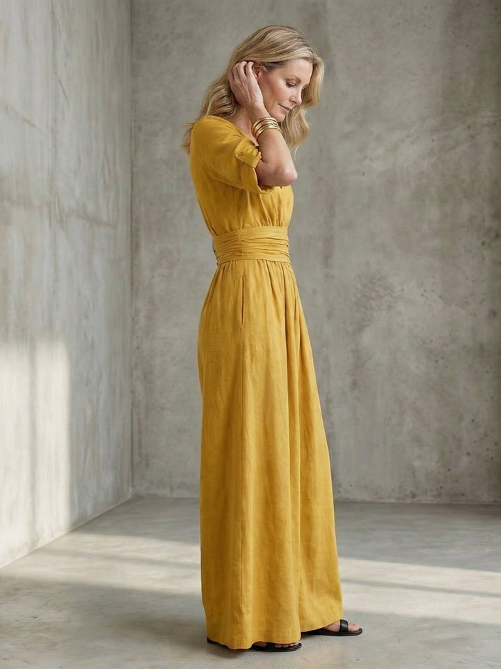 Wanda | Kreuz-Front Weitbeiniger Jumpsuit