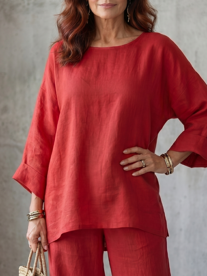 Prue | Oversized Tunika mit weitem Hosen-Set