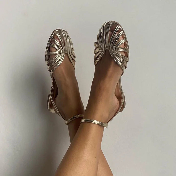 Gisela | Goldene, anmutige Sandalen