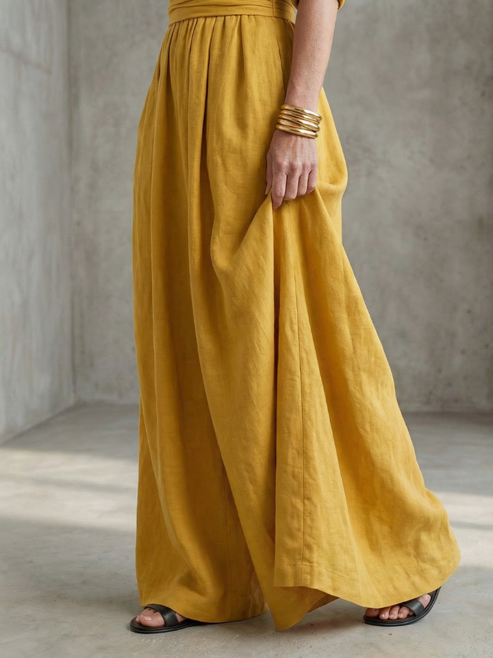 Wanda | Kreuz-Front Weitbeiniger Jumpsuit