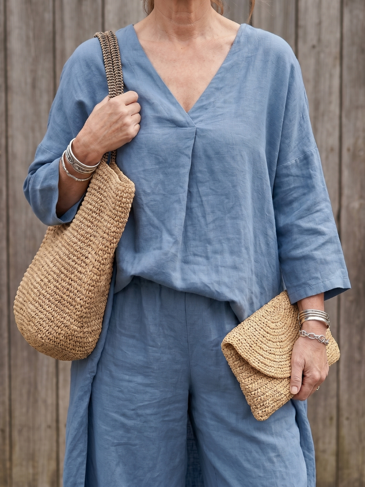 Onyx | Weites Tunika-Oberteil mit weitem Hosen-Set
