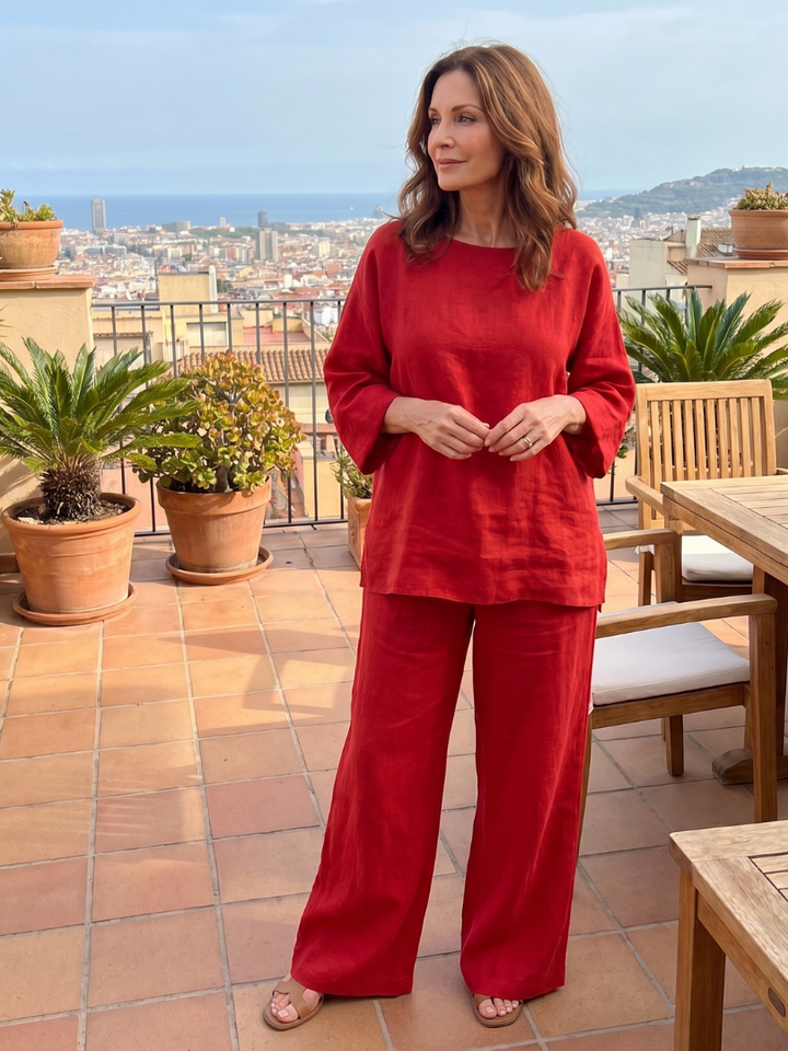 Prue | Oversized Tunika mit weitem Hosen-Set