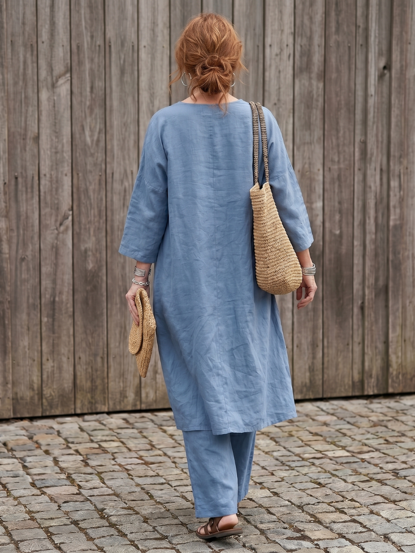 Onyx | Weites Tunika-Oberteil mit weitem Hosen-Set