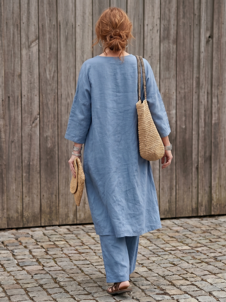 Onyx | Weites Tunika-Oberteil mit weitem Hosen-Set