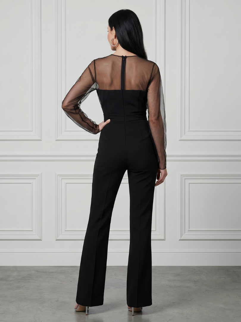 Oksana | Tailliertes Oberteil mit weitem Bein Jumpsuit