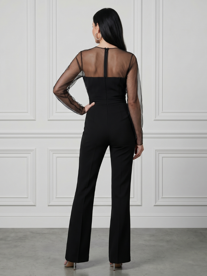 Oksana | Tailliertes Oberteil mit weitem Bein Jumpsuit
