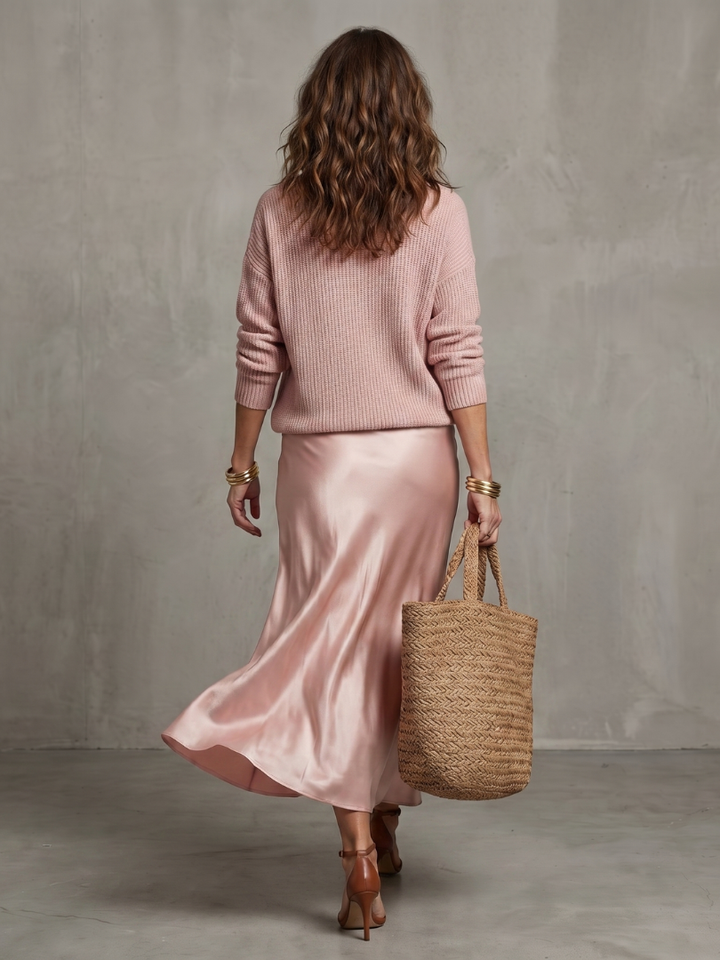 Luciana | Bias Fall Satinrock Stricklagen-Set