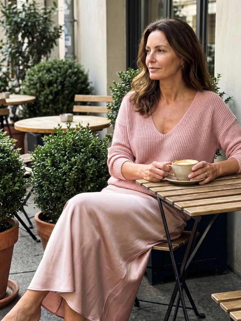 Luciana | Bias Fall Satinrock Stricklagen-Set