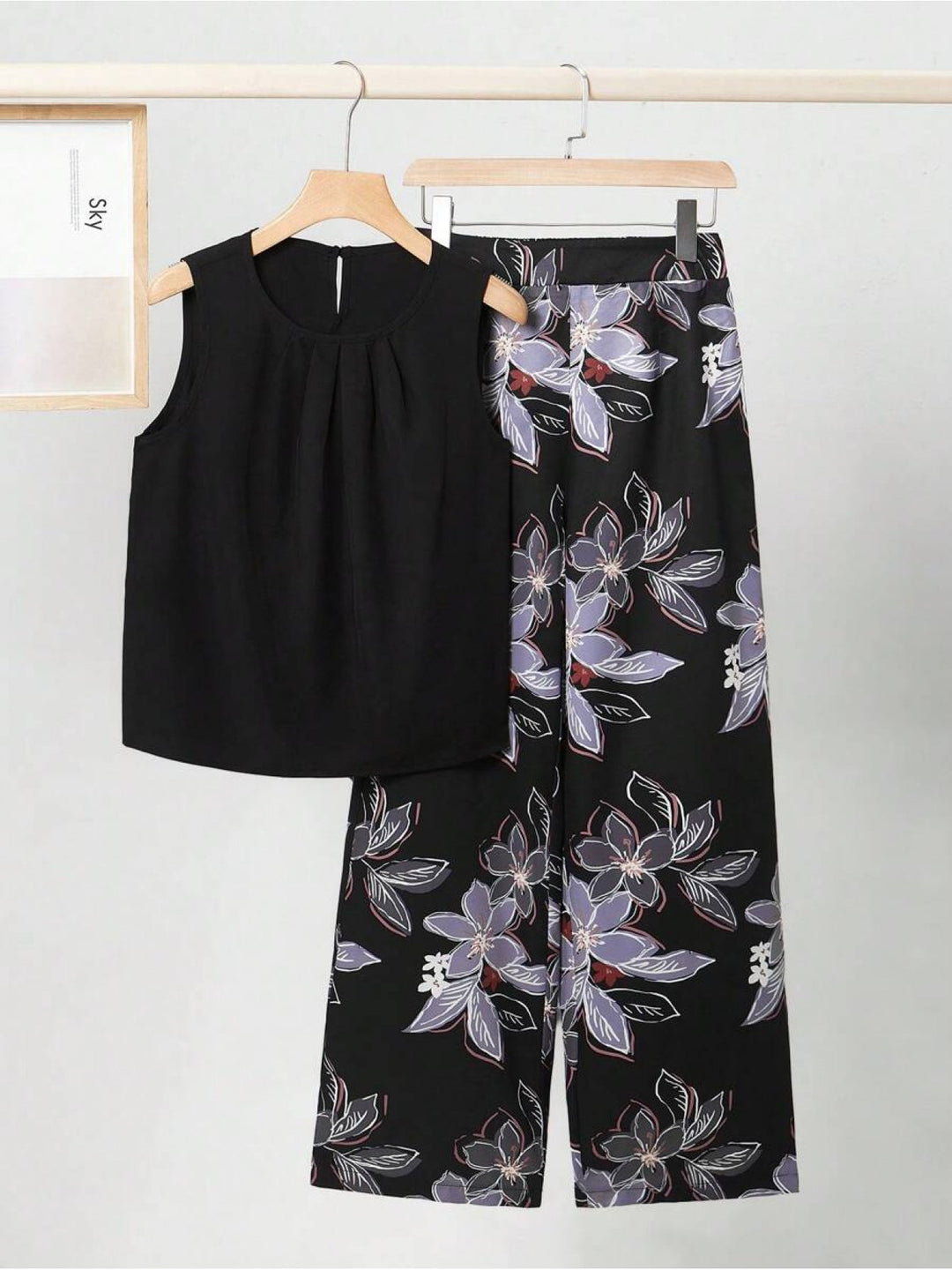 Kayla | Florales Retro-Zweiteiliges Set