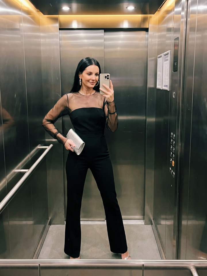 Oksana | Tailliertes Oberteil mit weitem Bein Jumpsuit