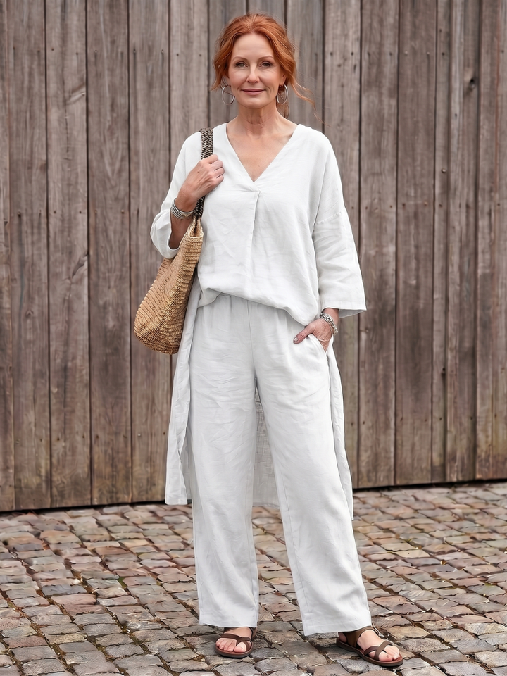 Onyx | Weites Tunika-Oberteil mit weitem Hosen-Set