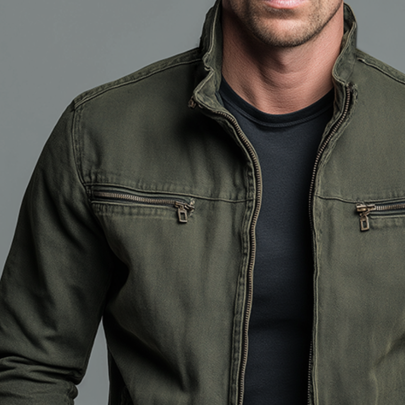 Steinberg | Vintage-Baumwolljacke mit Reißverschluss