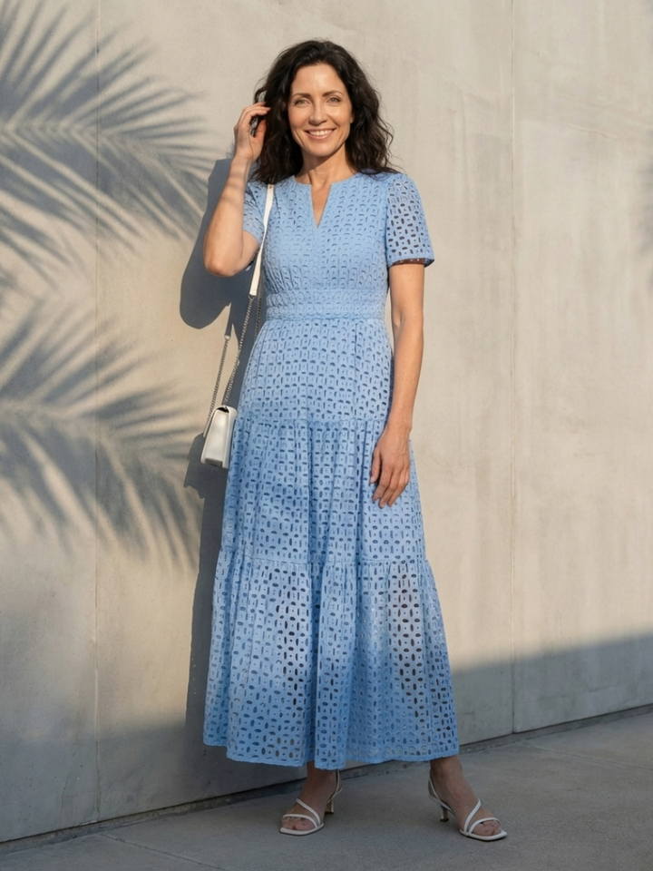 Sabine | Bequemes Midikleid mit lockerer Passform