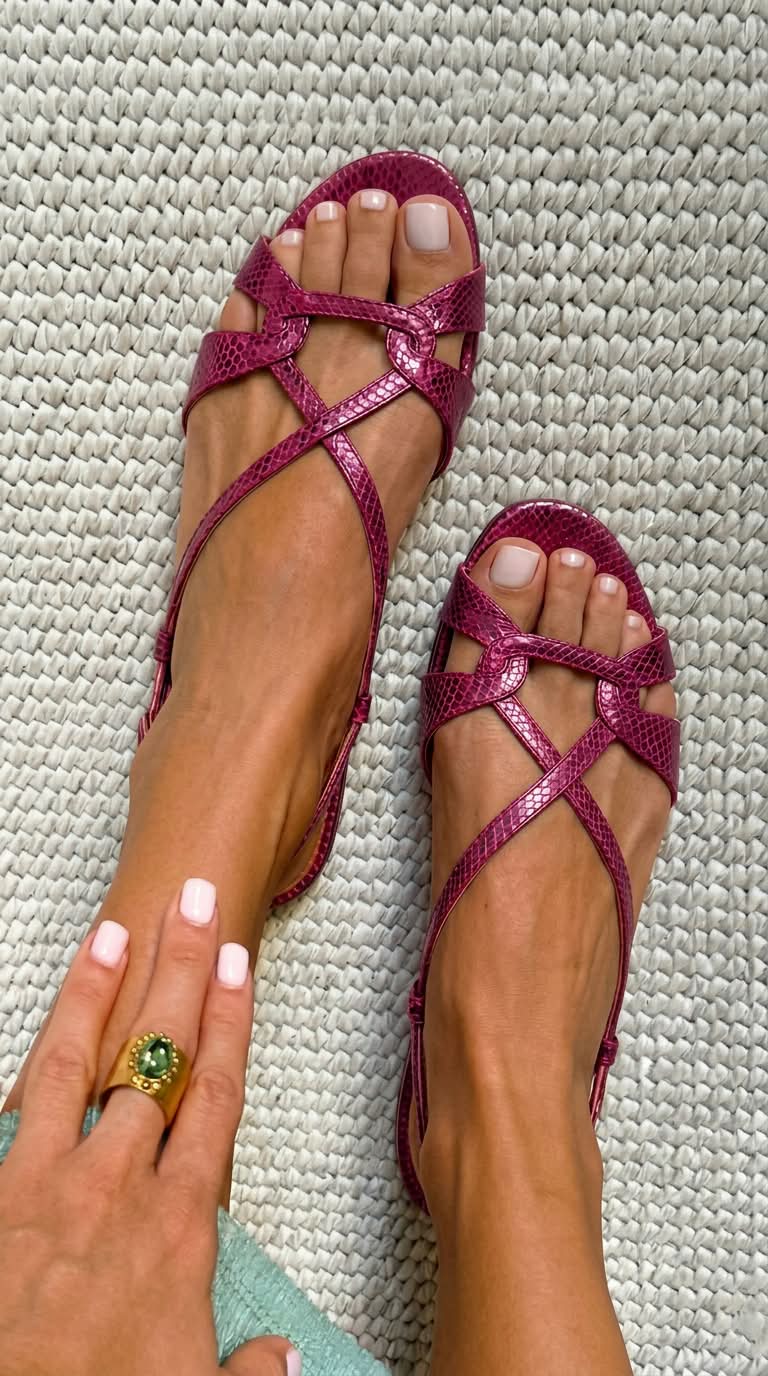Monika | Elegante Sandalen mit gekreuzten Riemchen