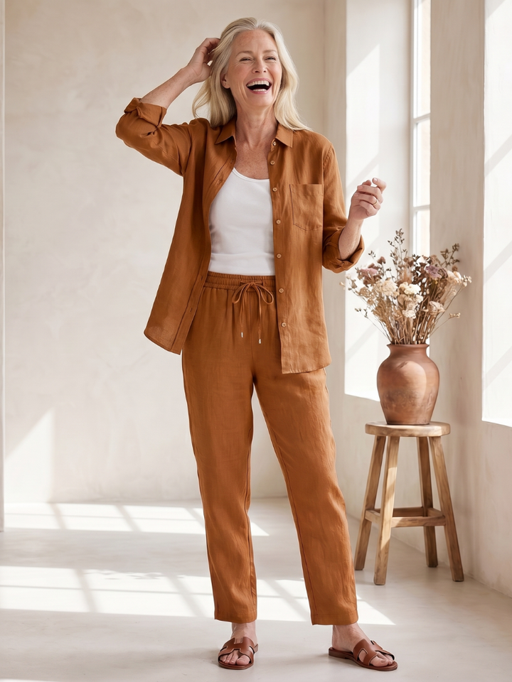 Noor | Langarmshirt mit tapered Pants Set