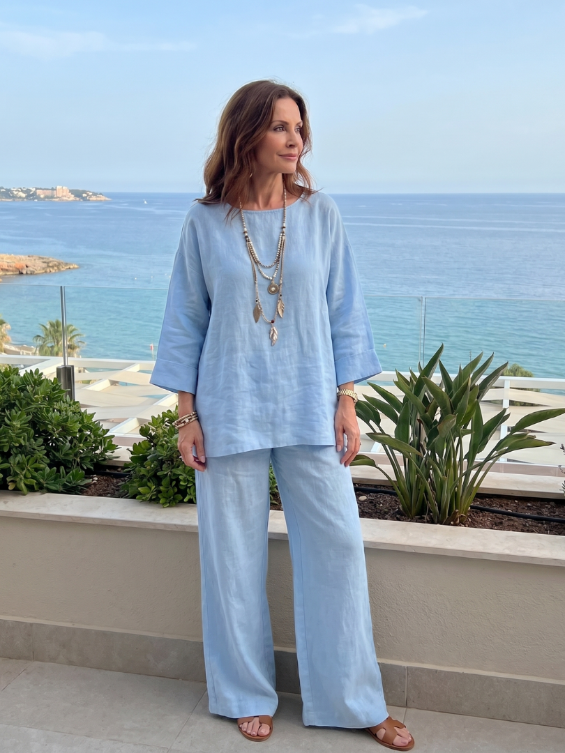 Prue | Oversized Tunika mit weitem Hosen-Set