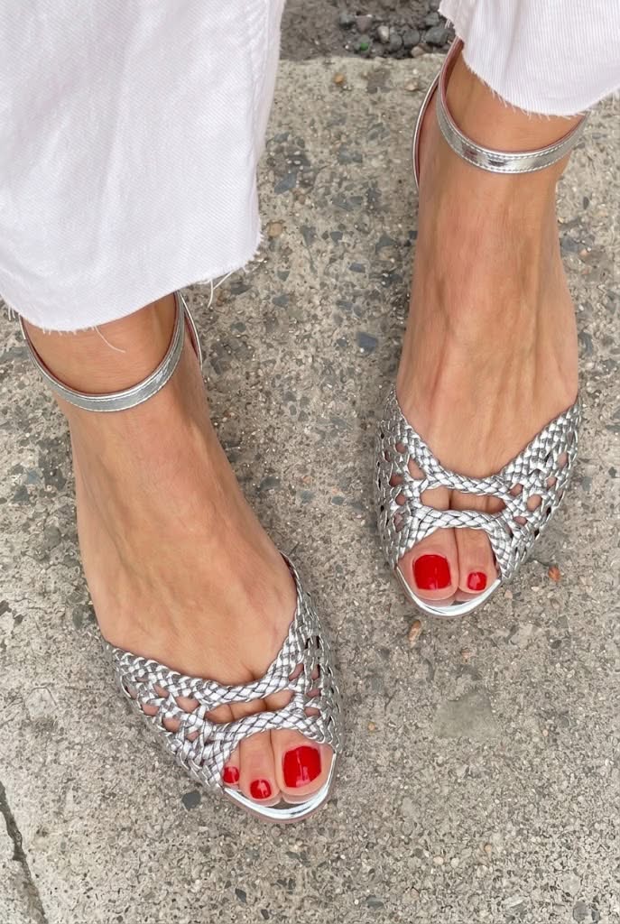 Anneliese | Geflochtene Sandalen mit Knöchelriemen