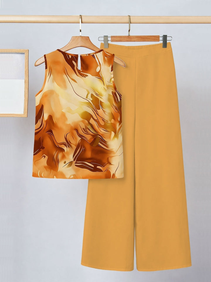 Jessica | Warmes Print-Zweiteiliges Set