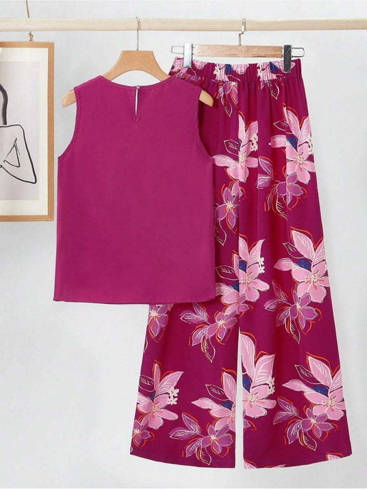 Kayla | Florales Retro-Zweiteiliges Set