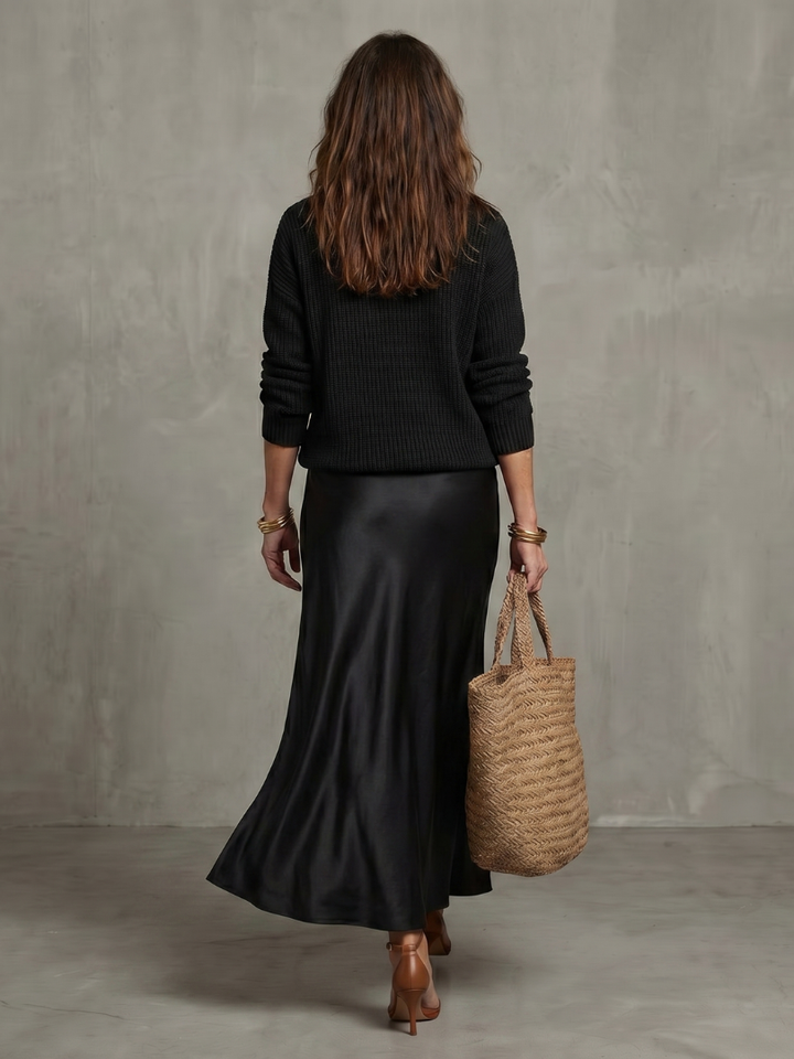 Luciana | Bias Fall Satinrock Stricklagen-Set