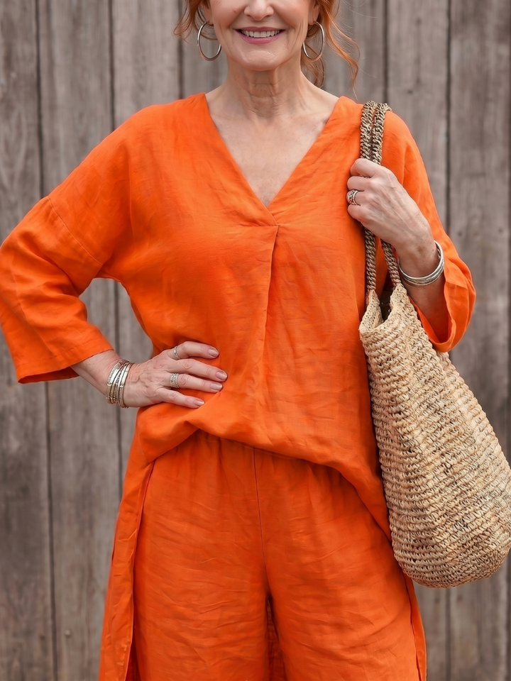 Onyx | Weites Tunika-Oberteil mit weitem Hosen-Set
