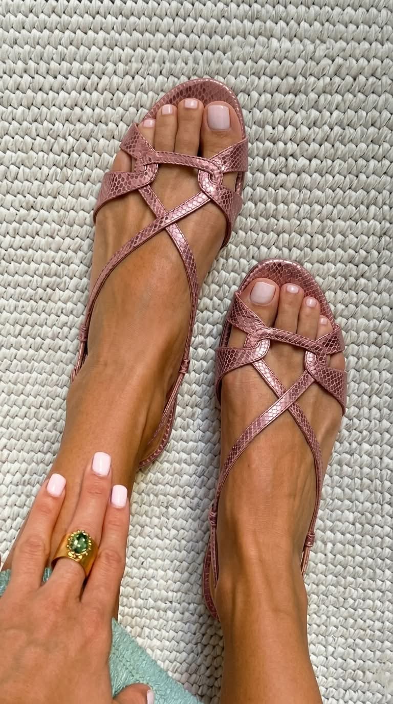 Monika | Elegante Sandalen mit gekreuzten Riemchen