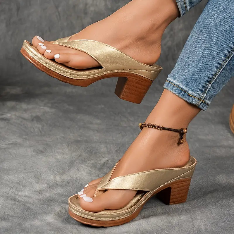 Elegante Sandalen mit bequemem Absatz