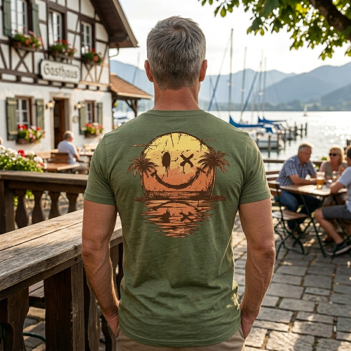 Sommerliches Smiley Meer T-Shirt