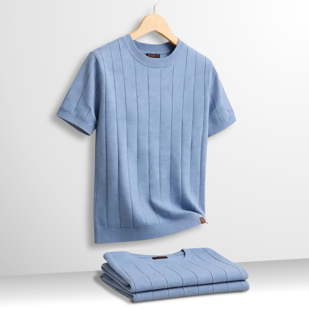 Luca | Luxe Geripptes T-Shirt