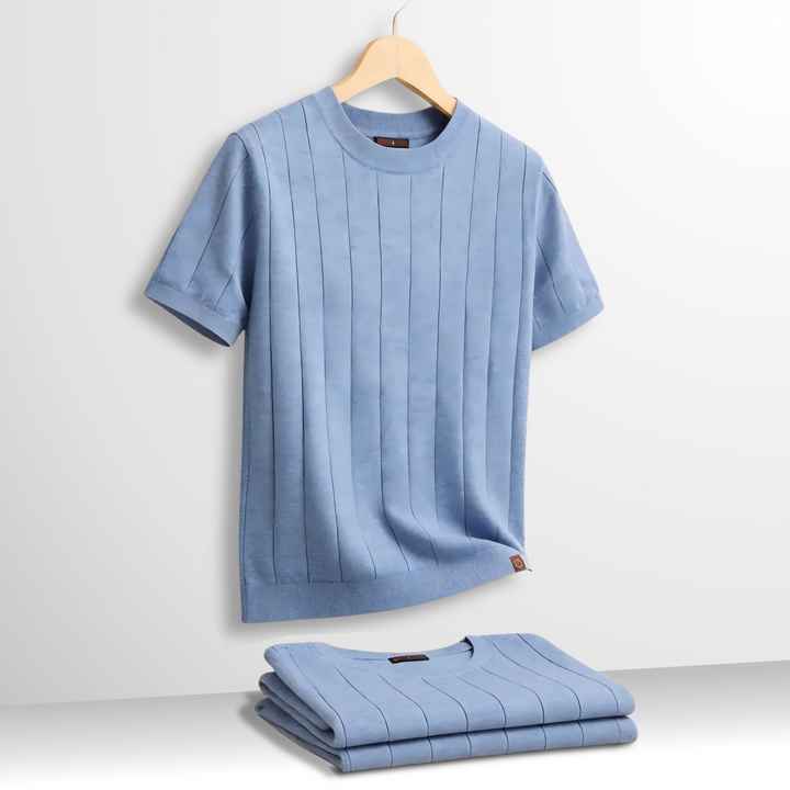 Luca | Luxe Geripptes T-Shirt