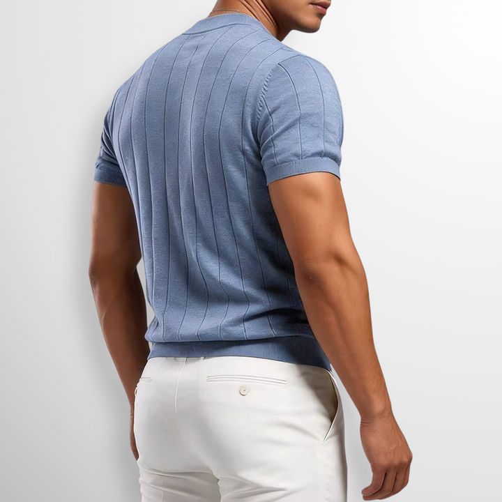 Luca | Luxe Geripptes T-Shirt