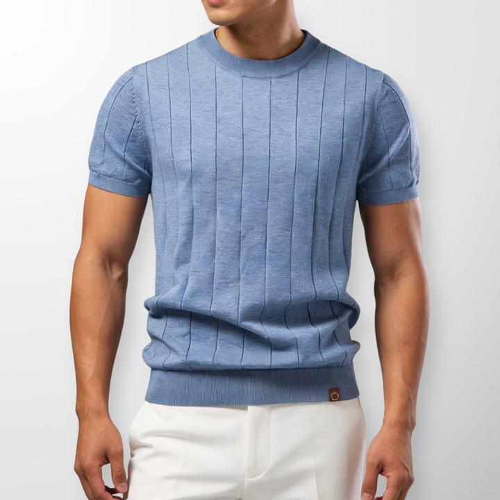 Luca | Luxe Geripptes T-Shirt