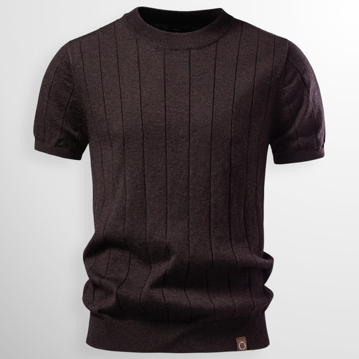Luca | Luxe Geripptes T-Shirt