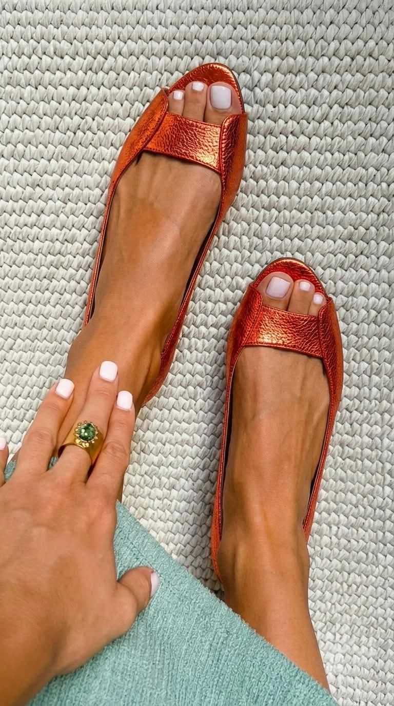 Renate | Elegante Metallic-Sandalen