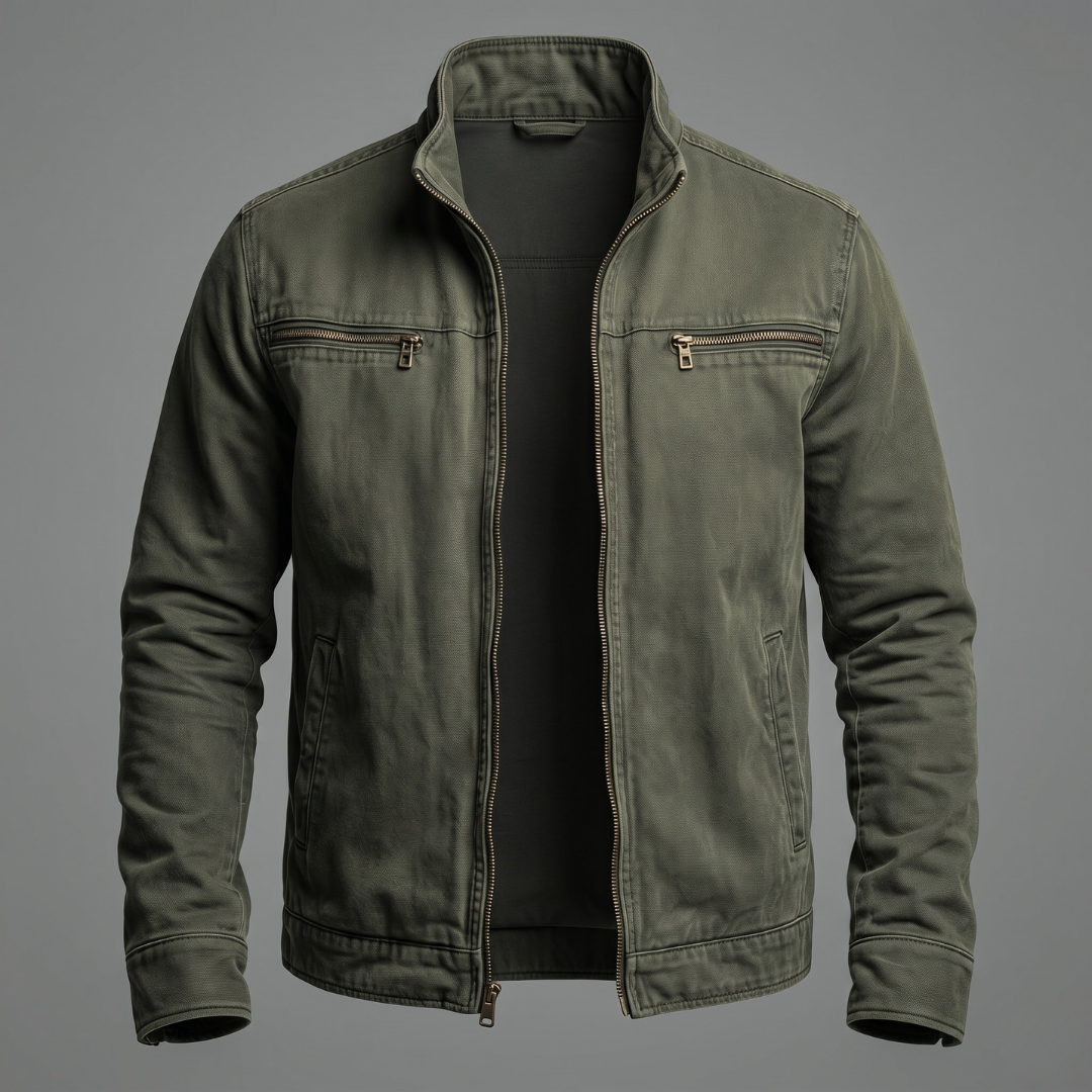 Steinberg | Vintage-Baumwolljacke mit Reißverschluss