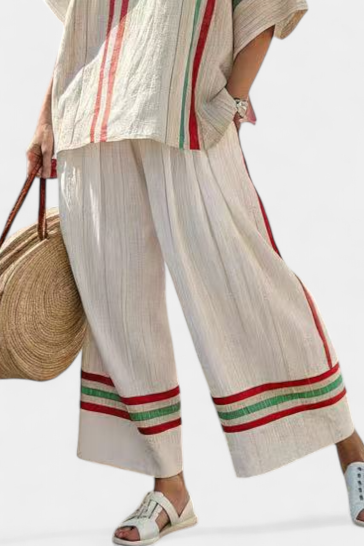 Mila | Bequeme Boho-Print-Bluse & Lockere Hose