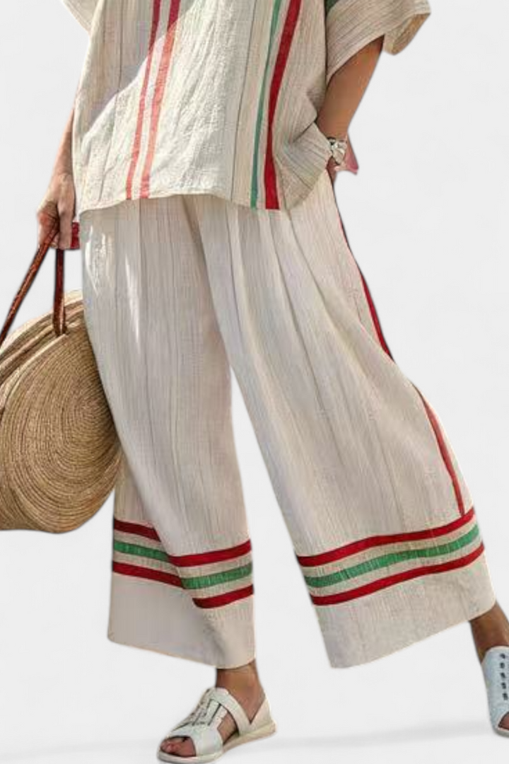 Mila | Bequeme Boho-Print-Bluse & Lockere Hose
