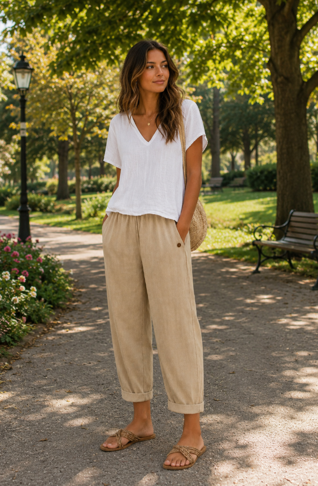 Maja | Luftige Leinenhose