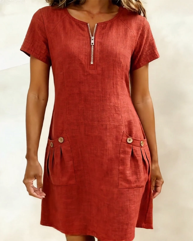 Brigitte | Bequemes Sommerkleid mit eleganter Ausstrahlung