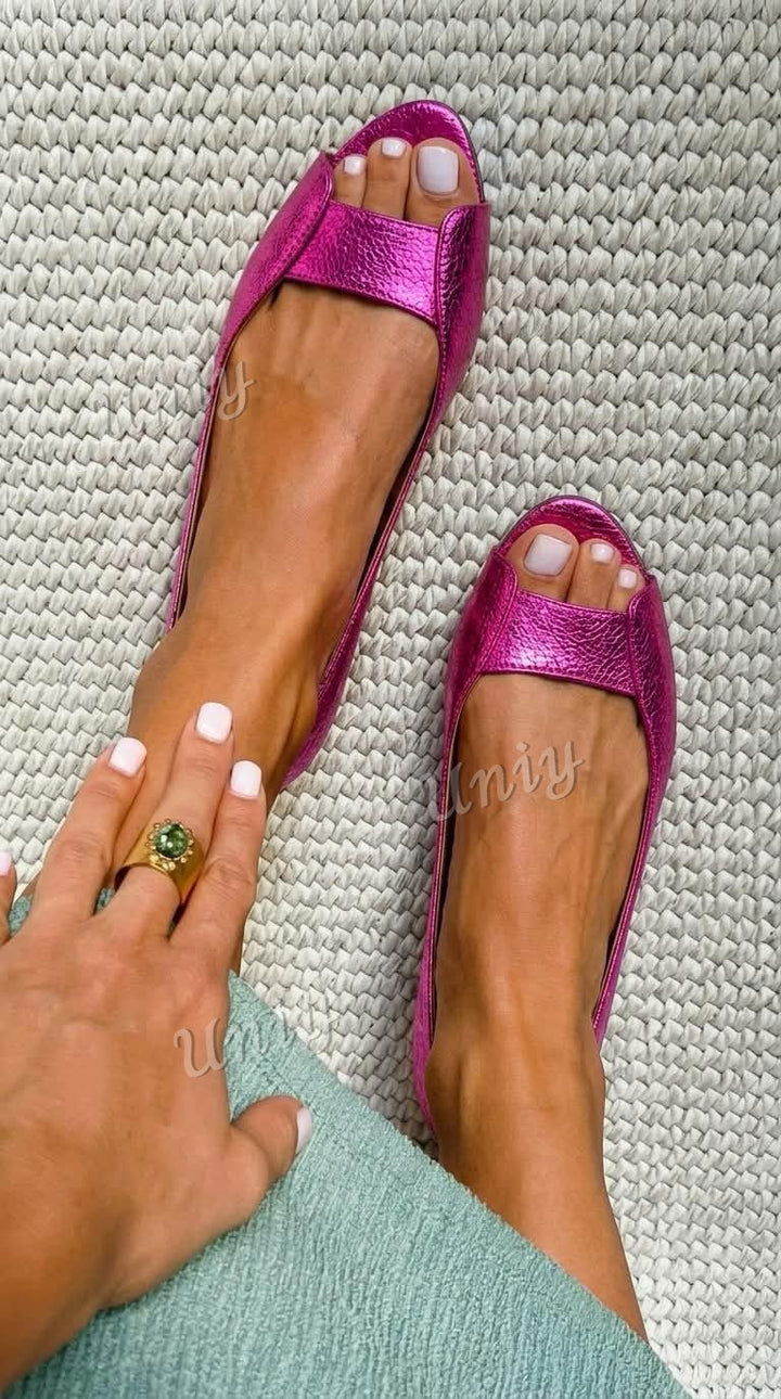 Renate | Elegante Metallic-Sandalen