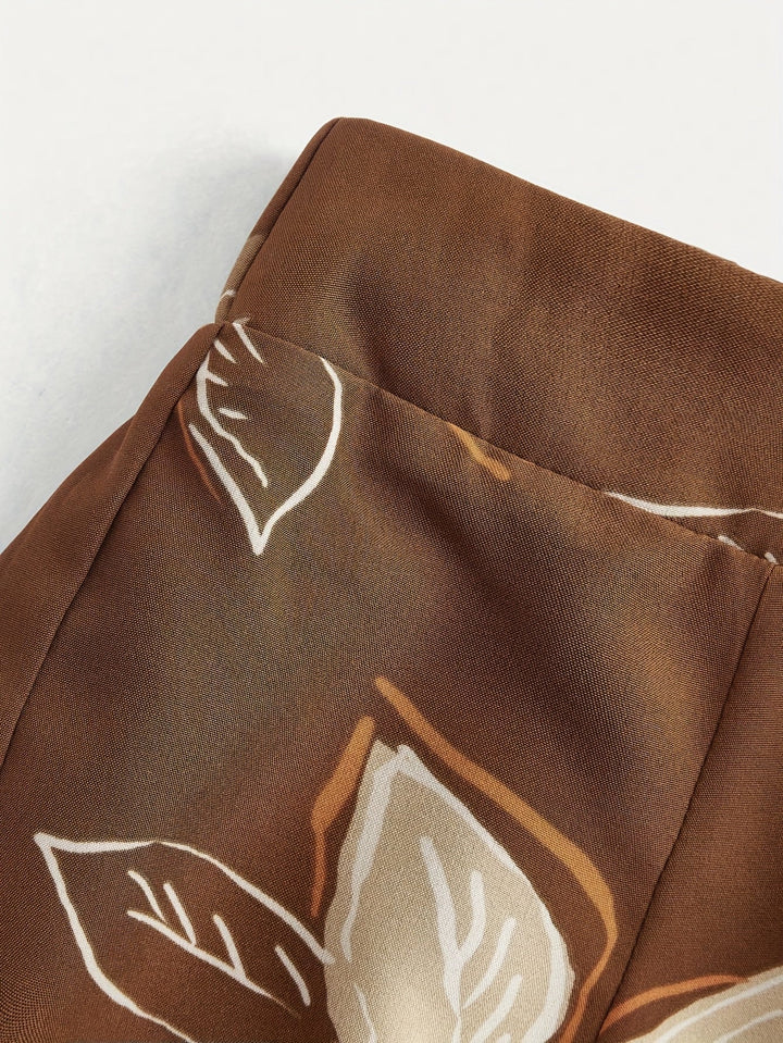 Marissa | Lässiges braunes Zweiteiliges Set