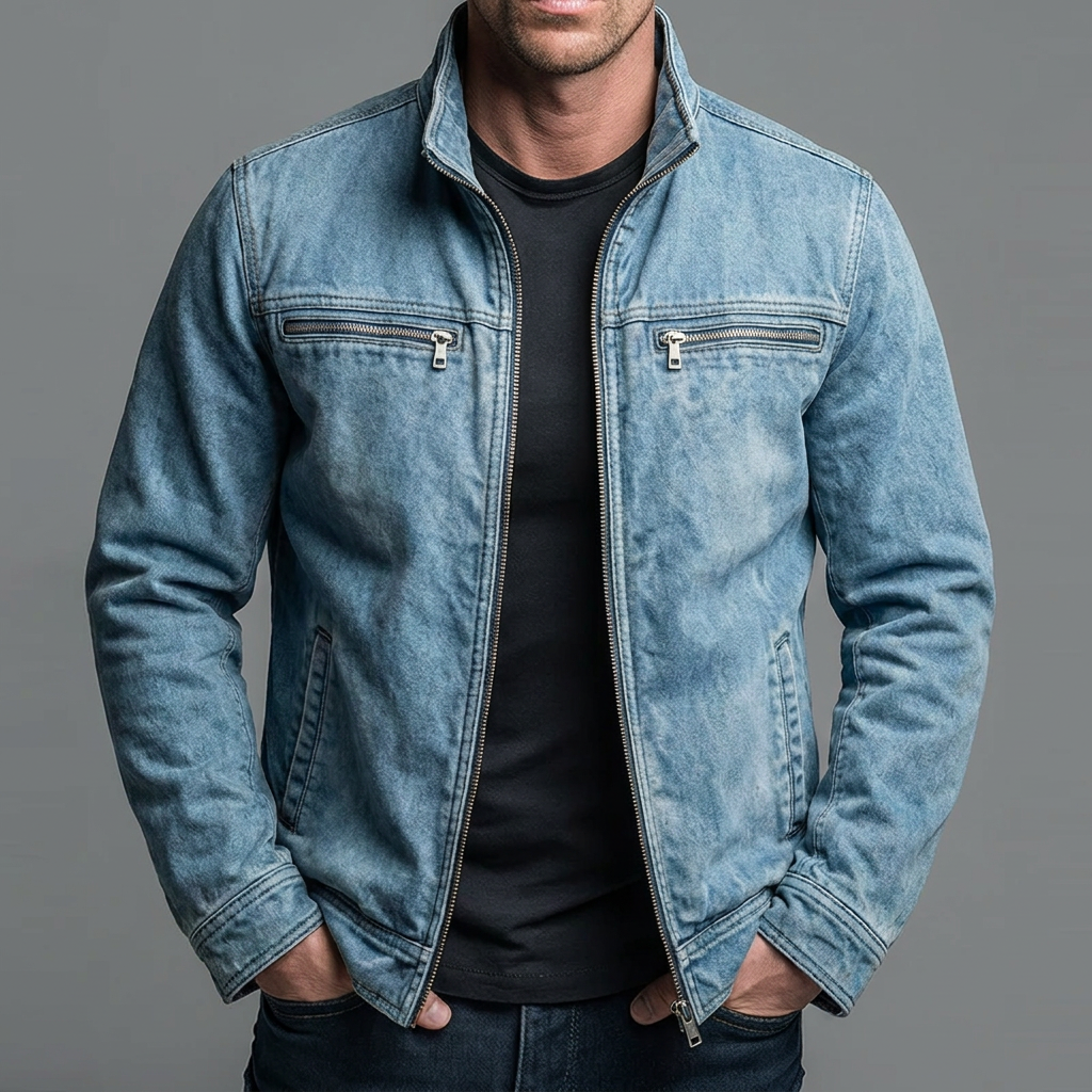 Steinberg | Vintage-Baumwolljacke mit Reißverschluss