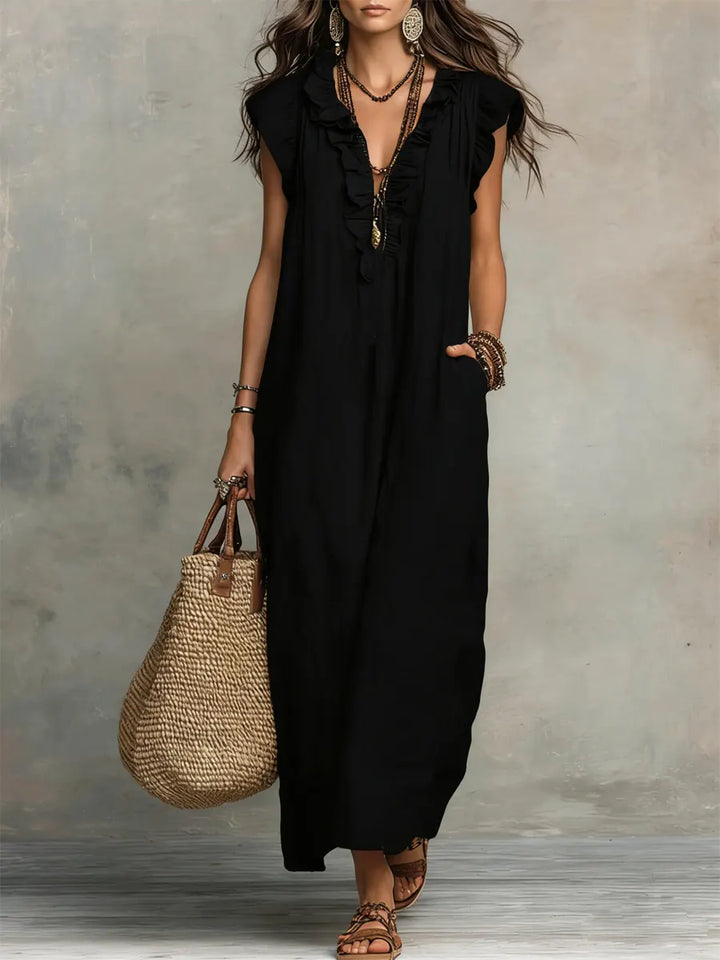 Marlene | Bequemes Leinenkleid mit lockerer Passform
