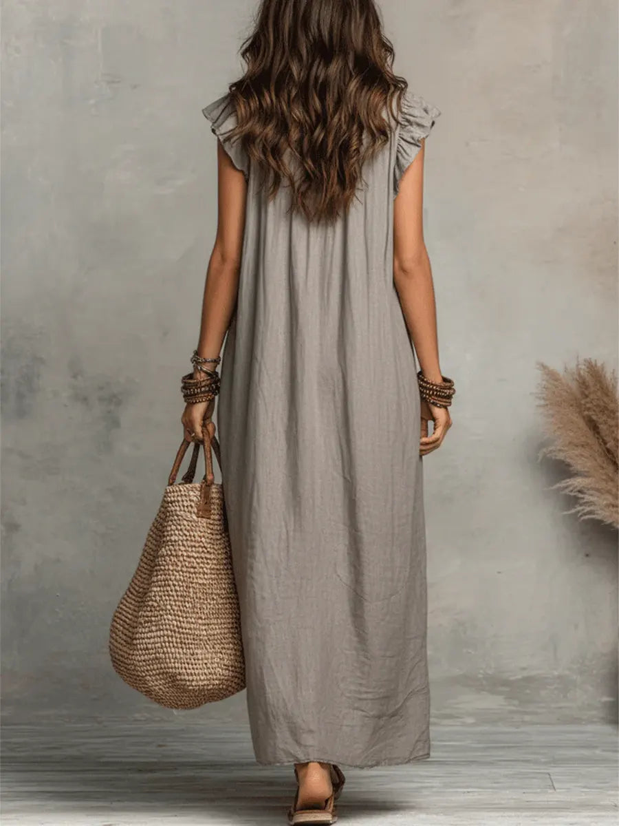 Marlene | Bequemes Leinenkleid mit lockerer Passform