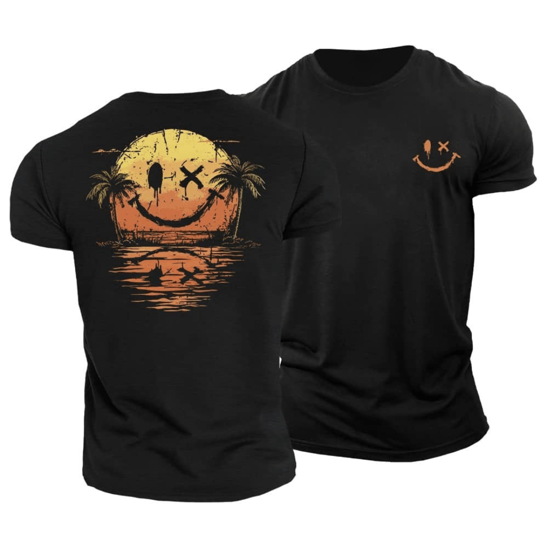 Sommerliches Smiley Meer T-Shirt